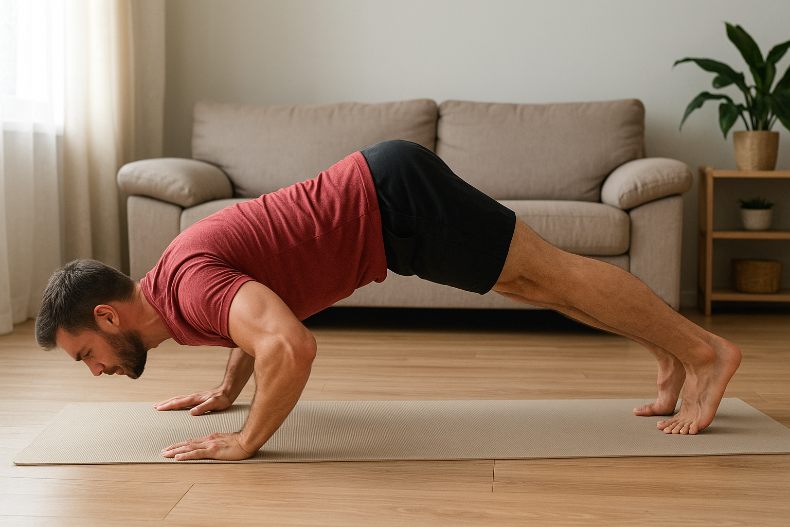 flexao pike para treino de ombro em casa